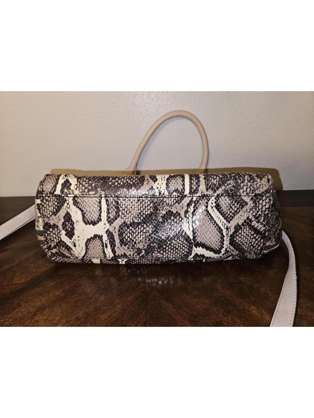 Vera Wang snake skin style satchel - Picture 7 of 9
